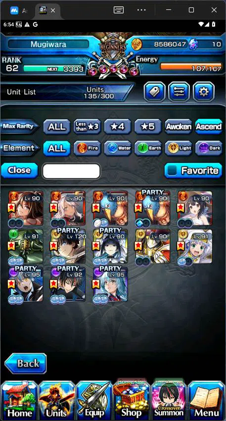 Grand Summoners Accounts Others GLOBAL|13 Ascend|Rank 62|S Miyu,Chloe TW,Rimuru TW,Sunraku,Index,LM Islid,Narberal,DIablo 6
