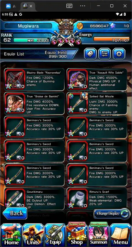 Grand Summoners Accounts Others GLOBAL|13 Ascend|Rank 62|S Miyu,Chloe TW,Rimuru TW,Sunraku,Index,LM Islid,Narberal,DIablo 8
