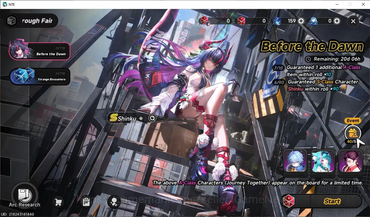 Neverness to Everness Accounts Global SEA|HL 34|TL 20|7 SSR 4 Limit [Shinku,Chaos,Lacrimosa,Hotori],FadiaA2,etc|1 Selector|4 18