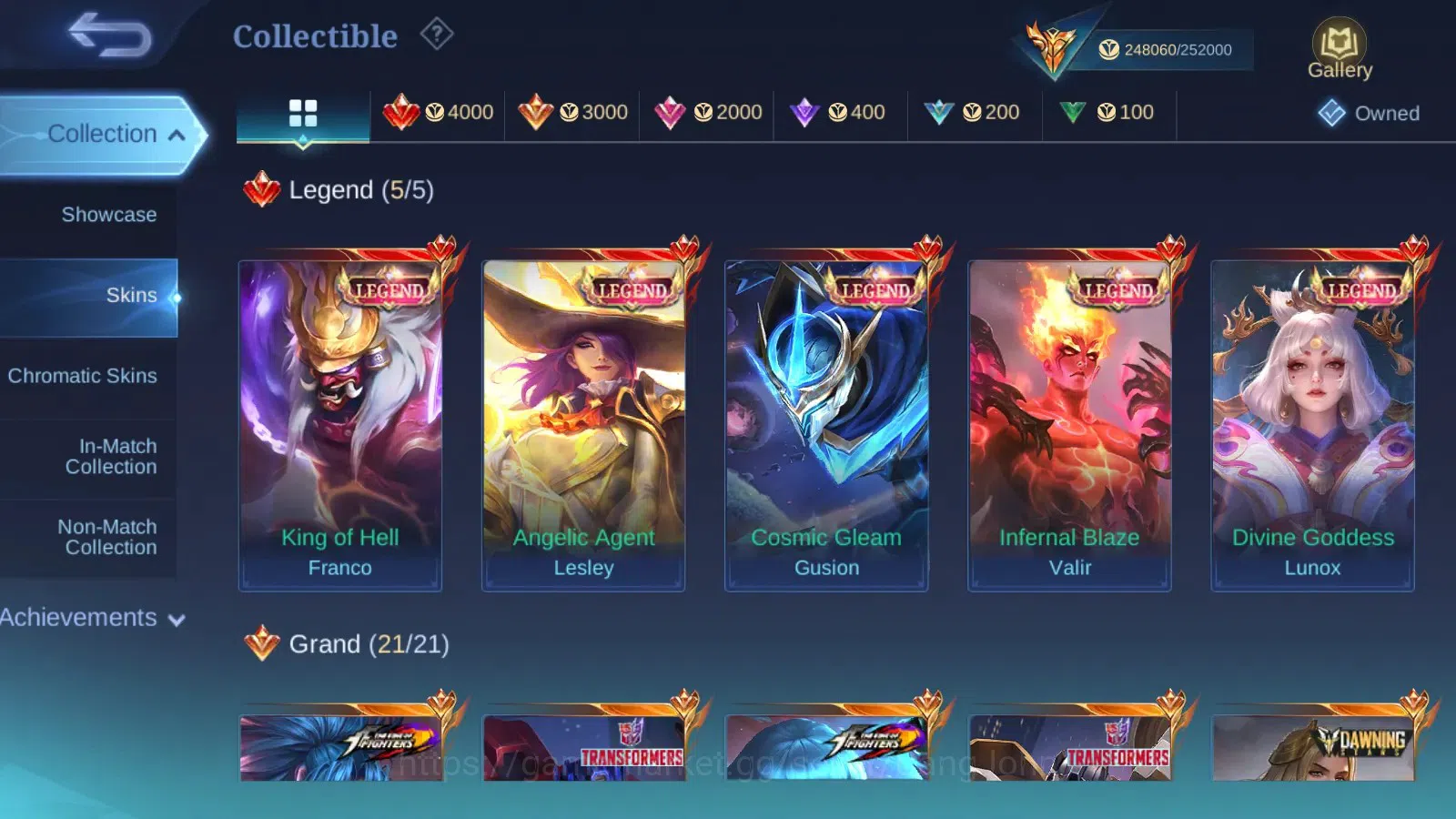 Mobile Legends: Bang Bang Accounts Hero 131|Skin 574 Legend Franco Lesley GS Lunox Va image 8
