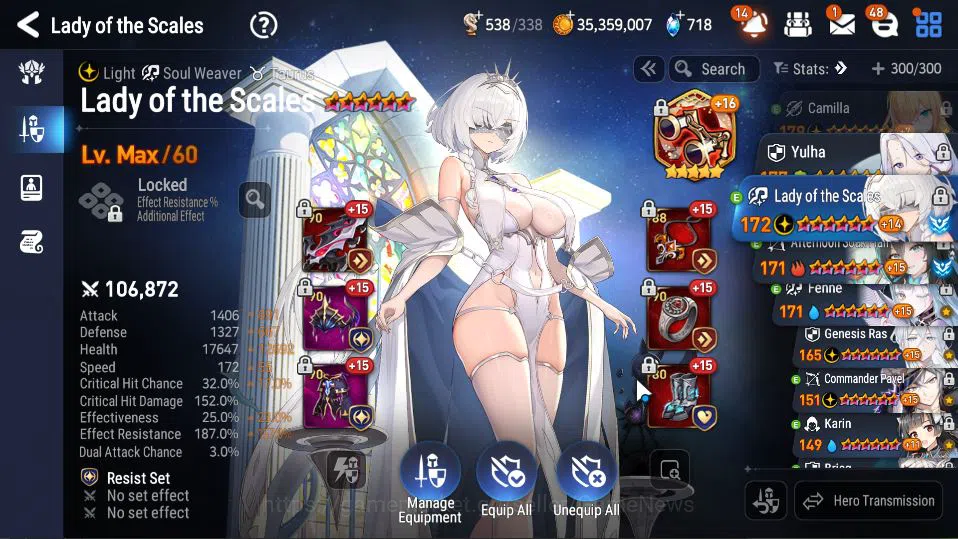 Epic Seven Accounts ASIA VERIF|20 ML(Dark Diane,LOT Scales,NM Luna,Etc image 4