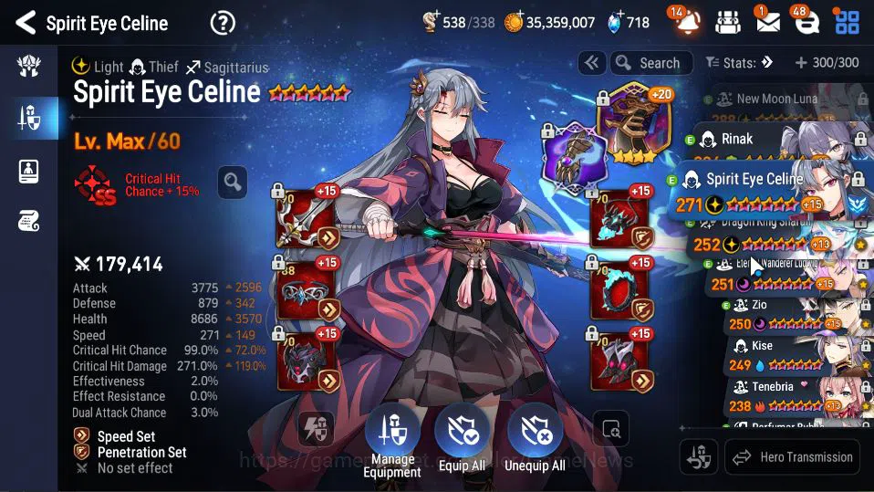 Epic Seven Accounts ASIA VERIF|20 ML(Dark Diane,LOT Scales,NM Luna,Etc image 9