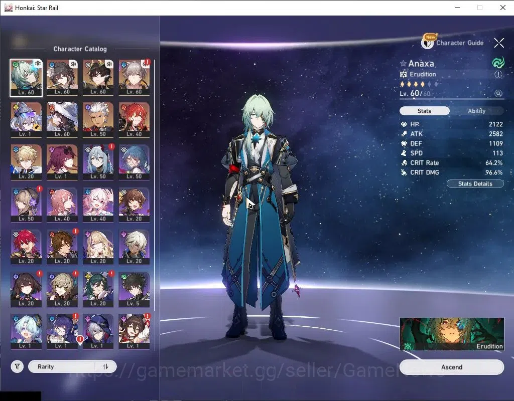 Honkai Star Rail Accounts Asia|TL 46|7 Limited|Anaxa E2+Sign,SW 999,The Dahl image 4