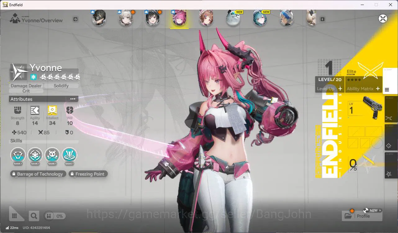 Arknights: Endfield Accounts ASIA | starter Yvonne, Ardelia | for sign n detail image 2