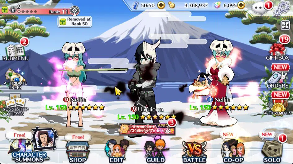 Bleach: Brave Souls Accounts Starter [GLOBAL]6K Orbs+Fresh All Story|Ulquiorra Future,Nelliel Christmas23,Nelliel