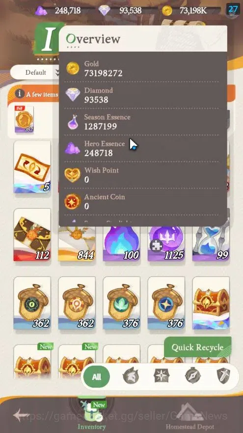 AFK Journey Accounts GLOBAL|2 Collab [Frieren,Himmel]|29 Epic[Aurora(Fr image 7
