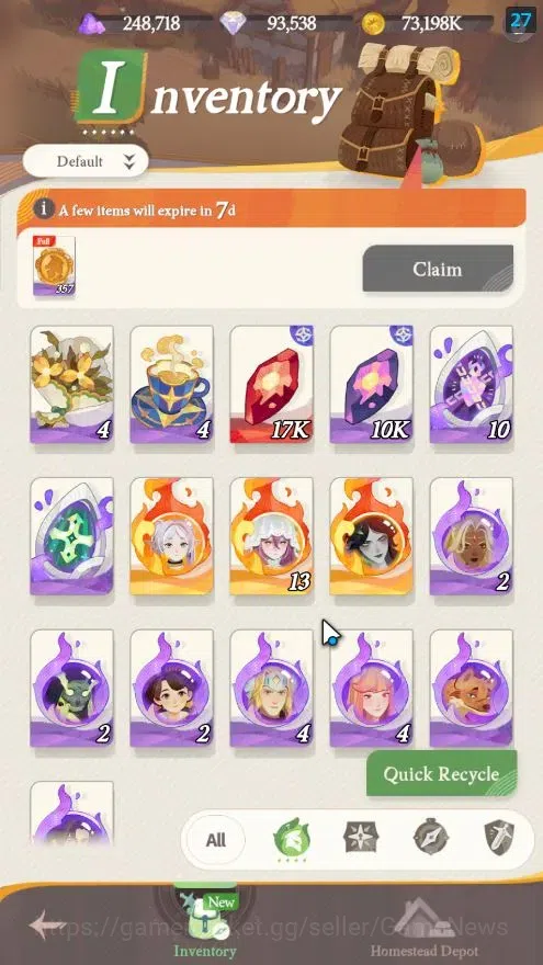 AFK Journey Accounts GLOBAL|2 Collab [Frieren,Himmel]|29 Epic[Aurora(Fr image 8