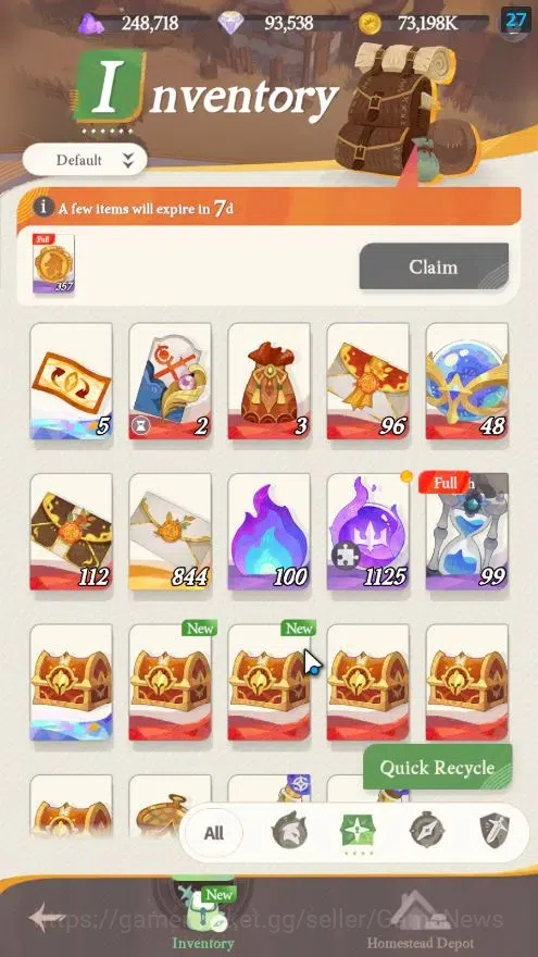 AFK Journey Accounts GLOBAL|2 Collab [Frieren,Himmel]|29 Epic[Aurora(Fr image 9