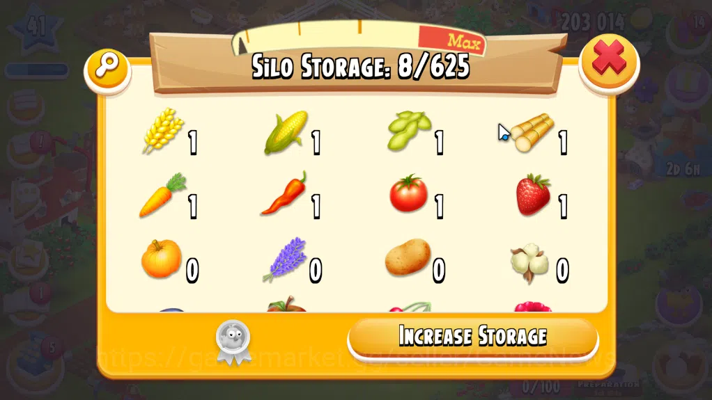 Hay Day Accounts Level 41| Barn Storage 1100 + Silo Storage 625 | 203k Coins,22 Dm |CN ON|Log Supercell ID|Take Email|Check 13
