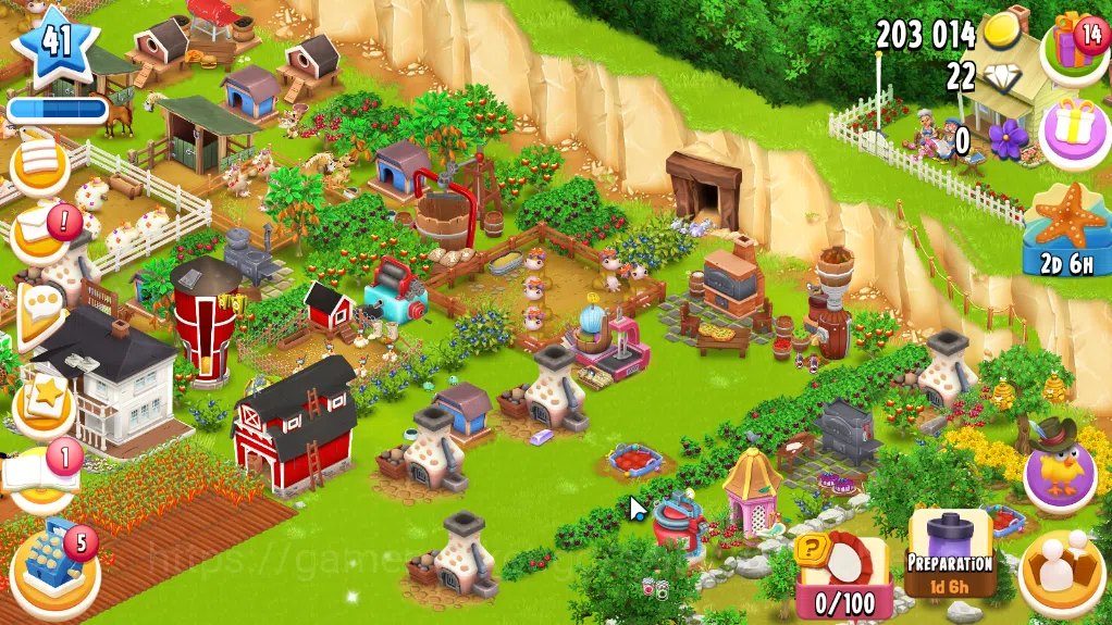 Hay Day Accounts Level 41| Barn Storage 1100 + Silo Storage 625 | 203k Coins,22 Dm |CN ON|Log Supercell ID|Take Email|Check 4