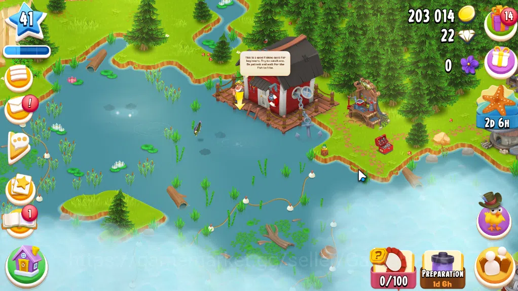 Hay Day Accounts Level 41| Barn Storage 1100 + Silo Storage 625 | 203k Coins,22 Dm |CN ON|Log Supercell ID|Take Email|Check 5
