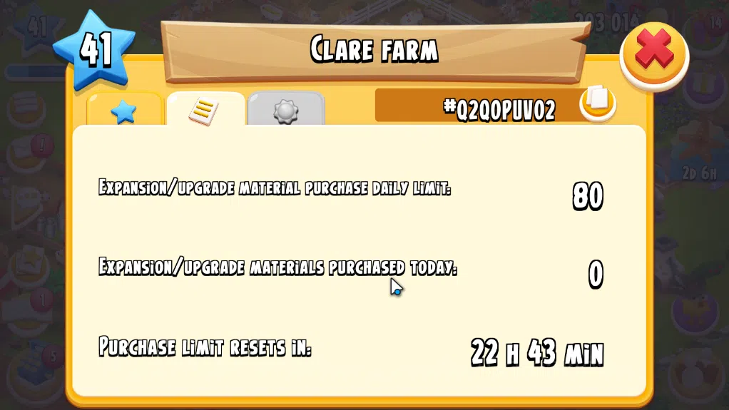 Hay Day Accounts Level 41| Barn Storage 1100 + Silo Storage 625 | 203k Coins,22 Dm |CN ON|Log Supercell ID|Take Email|Check 9