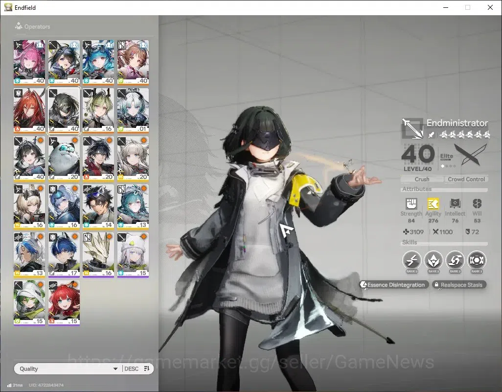 Arknights: Endfield Accounts Asia|Lv55|7 SSR(3 Limited)+13(*6Weapon)|(Arcane,Yvonne+Sign) Tangtang|43k Oro|2 Weapon 1
