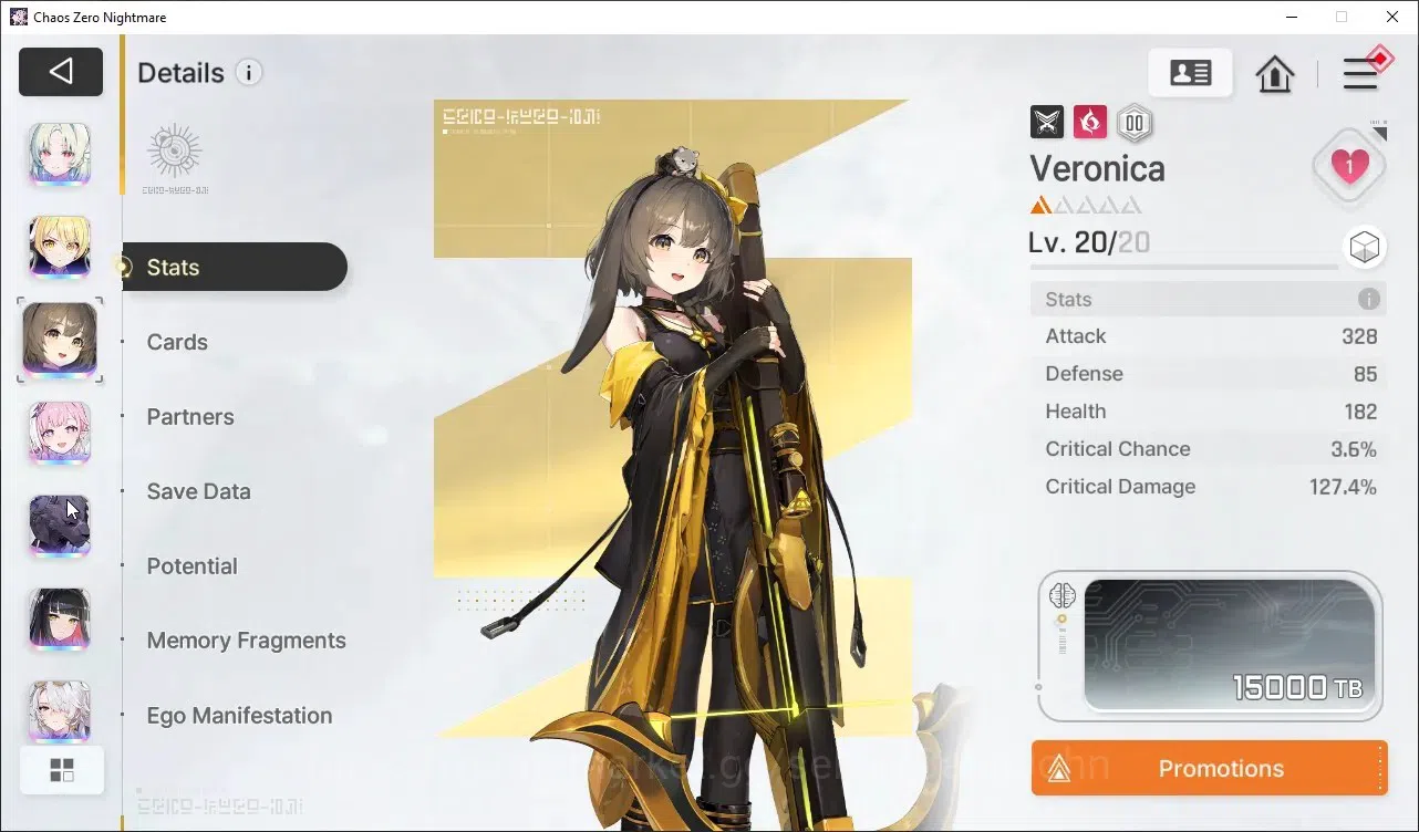 Chaos Zero Nightmare Accounts Asia Lv54 | Heidemarie EM2, MeiLin, Tiphera, Veron image 10