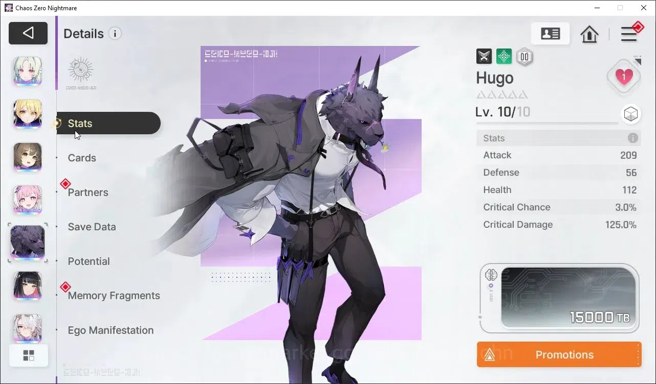 Chaos Zero Nightmare Accounts Asia Lv54 | Heidemarie EM2, MeiLin, Tiphera, Veron image 12