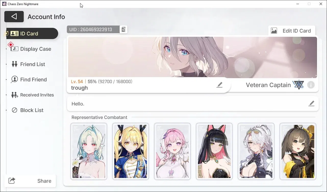Chaos Zero Nightmare Accounts Asia Lv54 | Heidemarie EM2, MeiLin, Tiphera, Veron image 2
