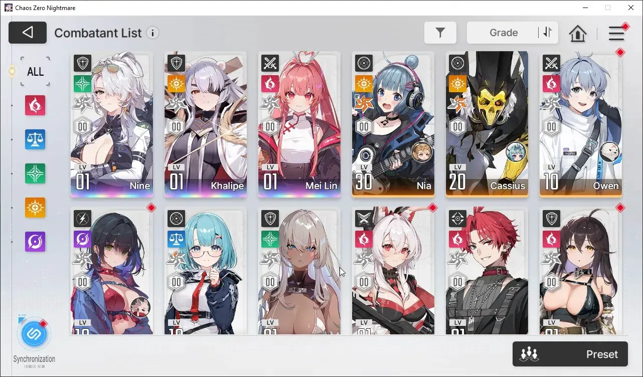 Chaos Zero Nightmare Accounts Asia Lv54 | Heidemarie EM2, MeiLin, Tiphera, Veron image 5