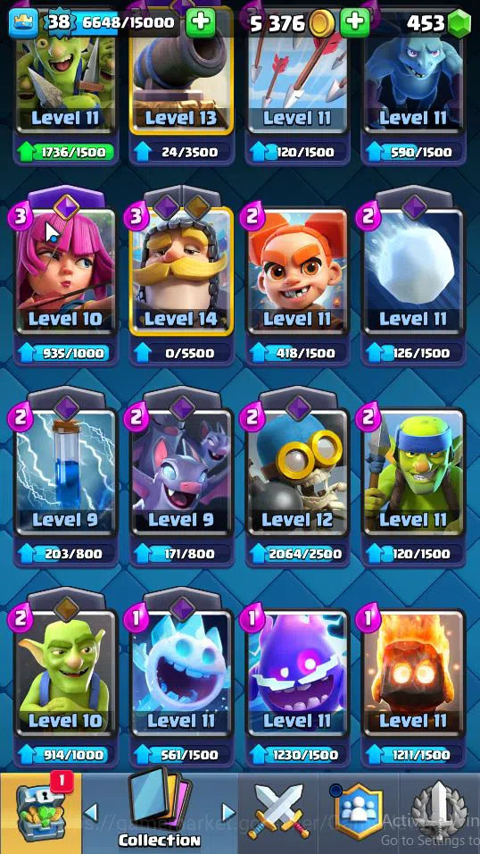 Clash Royale Accounts Lv 38|Trophy 7759|KTL 11|Limited Skin|Card 120|3 H image 3