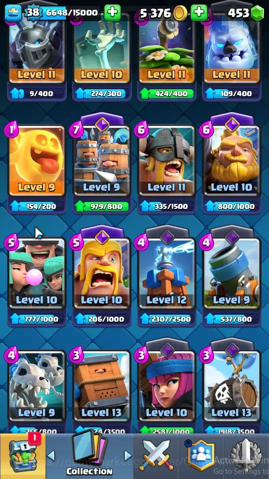 Clash Royale Accounts Lv 38|Trophy 7759|KTL 11|Limited Skin|Card 120|3 H image 4