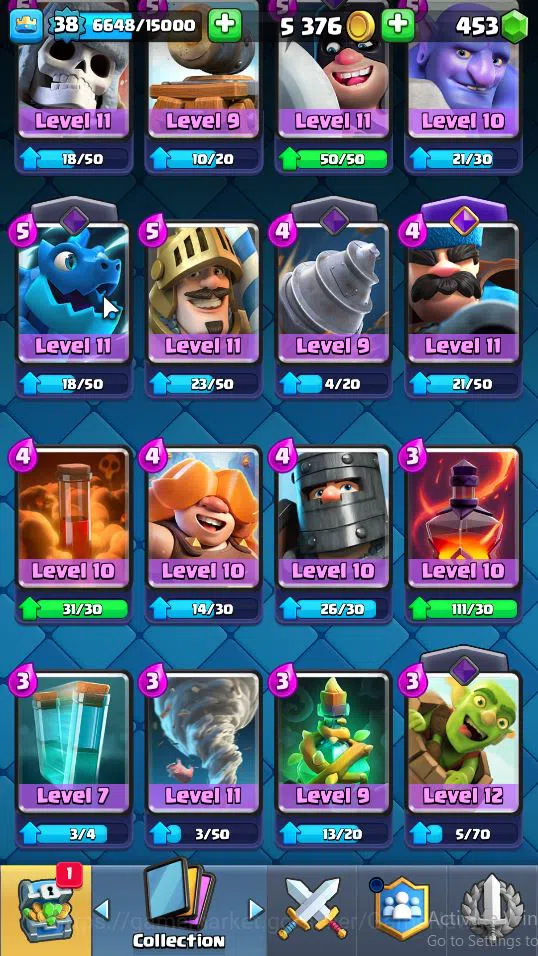 Clash Royale Accounts Lv 38|Trophy 7759|KTL 11|Limited Skin|Card 120|3 H image 7