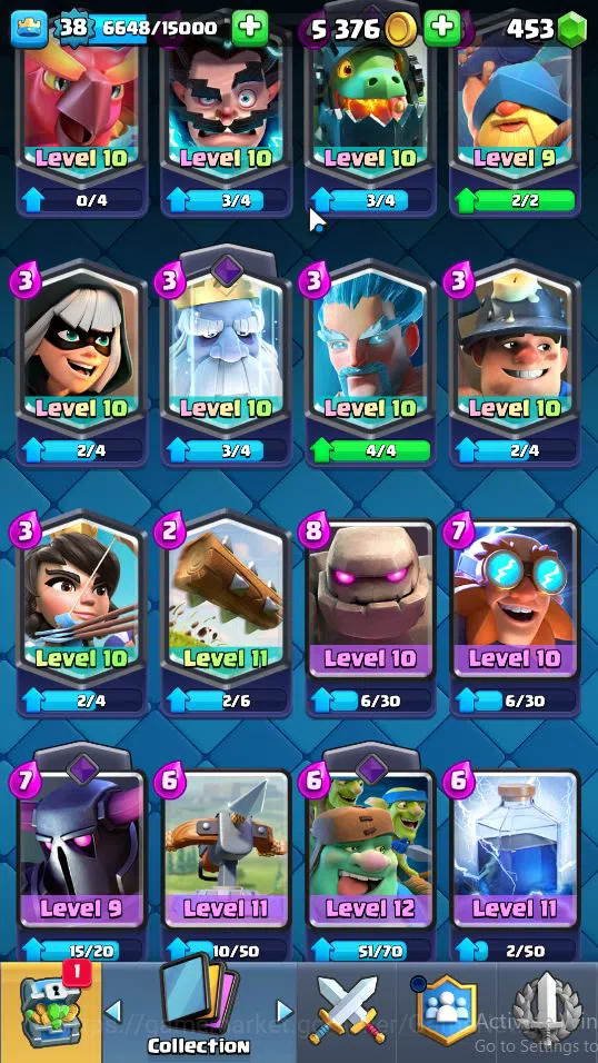 Clash Royale Accounts Lv 38|Trophy 7759|KTL 11|Limited Skin|Card 120|3 H image 8