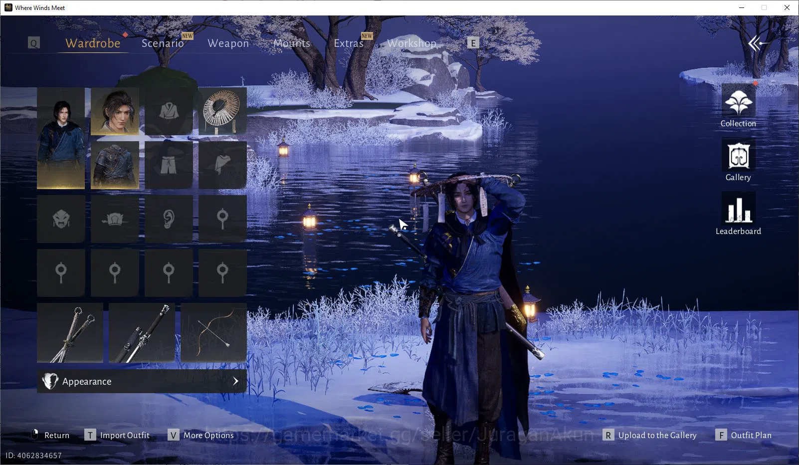 Where Winds Meet Accounts GLOBAL Starter Lv 47|GS 7k|1 Harmonic Core with In image 2
