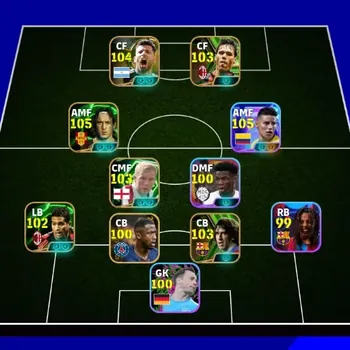 eFootball Accounts Legends & Iconic Players Android|PW3165|JamesRodriguezShowT,FrancescoTottiEpic,Carles Puyol Epic,Paul