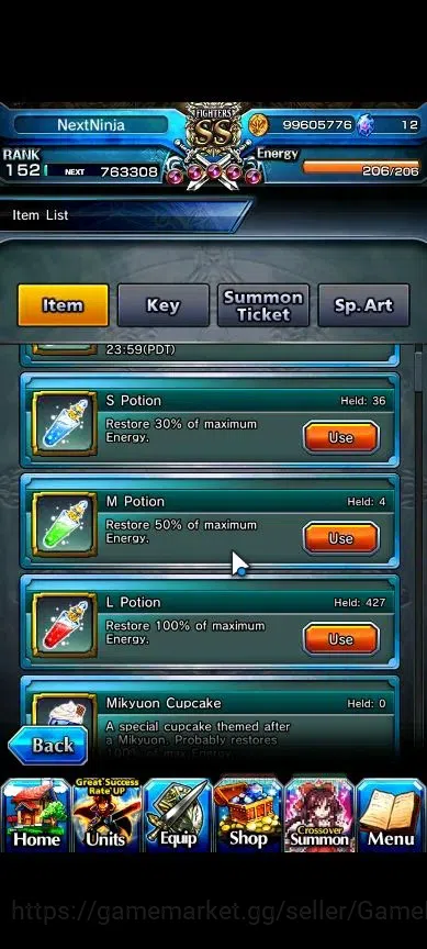 Grand Summoners Accounts Global|1 Sp Art|Rank 152|37 Ascend+10 TW|(Beta,Sha image 3