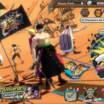 One Piece Bounty Rush Accounts Others Global | 4 EX | Gol D. Roger,Monkey D. Luffy,Zoro & Sanji,Kuzan | PR 9 | RD 18