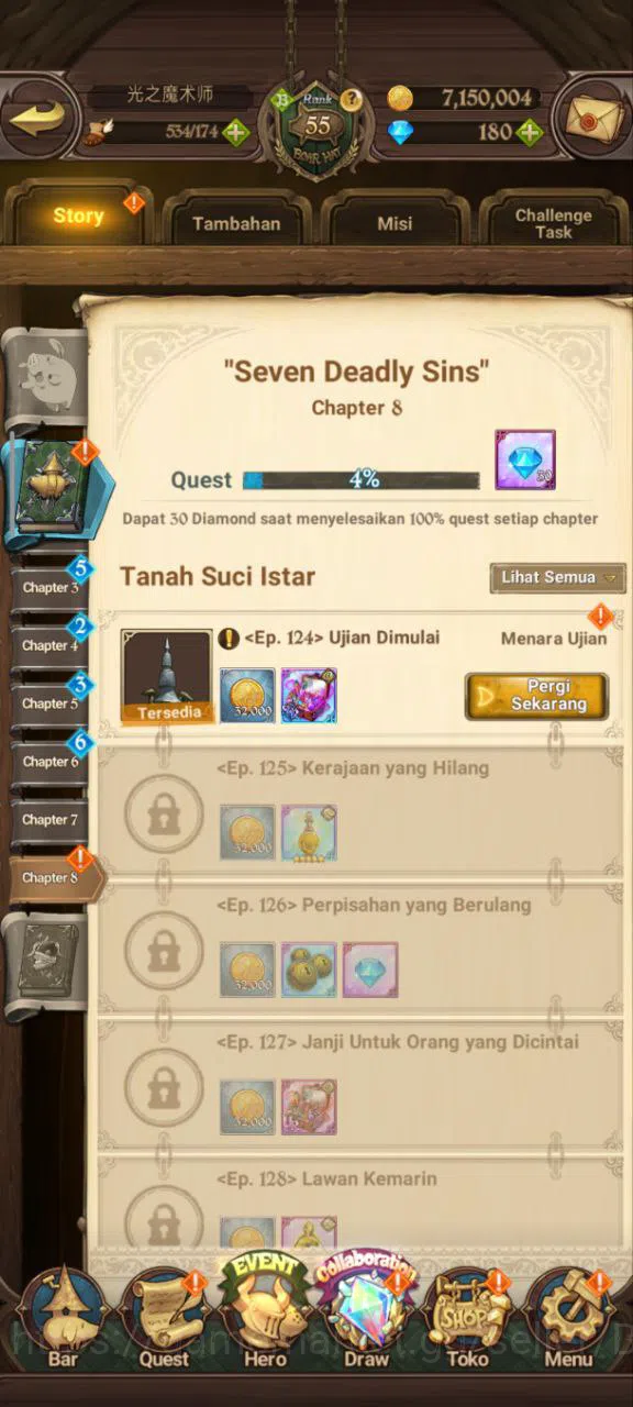 The Seven Deadly Sins: Grand Cross Accounts Others Asia | 2,2M CC | DM 180 | 5 Ur Merlin&Esca , Eli&Meli , WkGowther 2/6 2