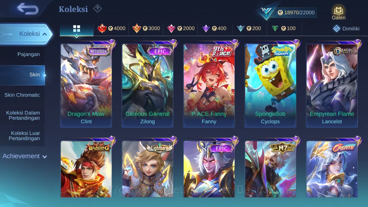 Mobile Legends: Bang Bang Accounts Others Hero 71 Skin 81 | Prime Granger | Create Luoyi | Lightborn Harith | Dtamer Lance 3