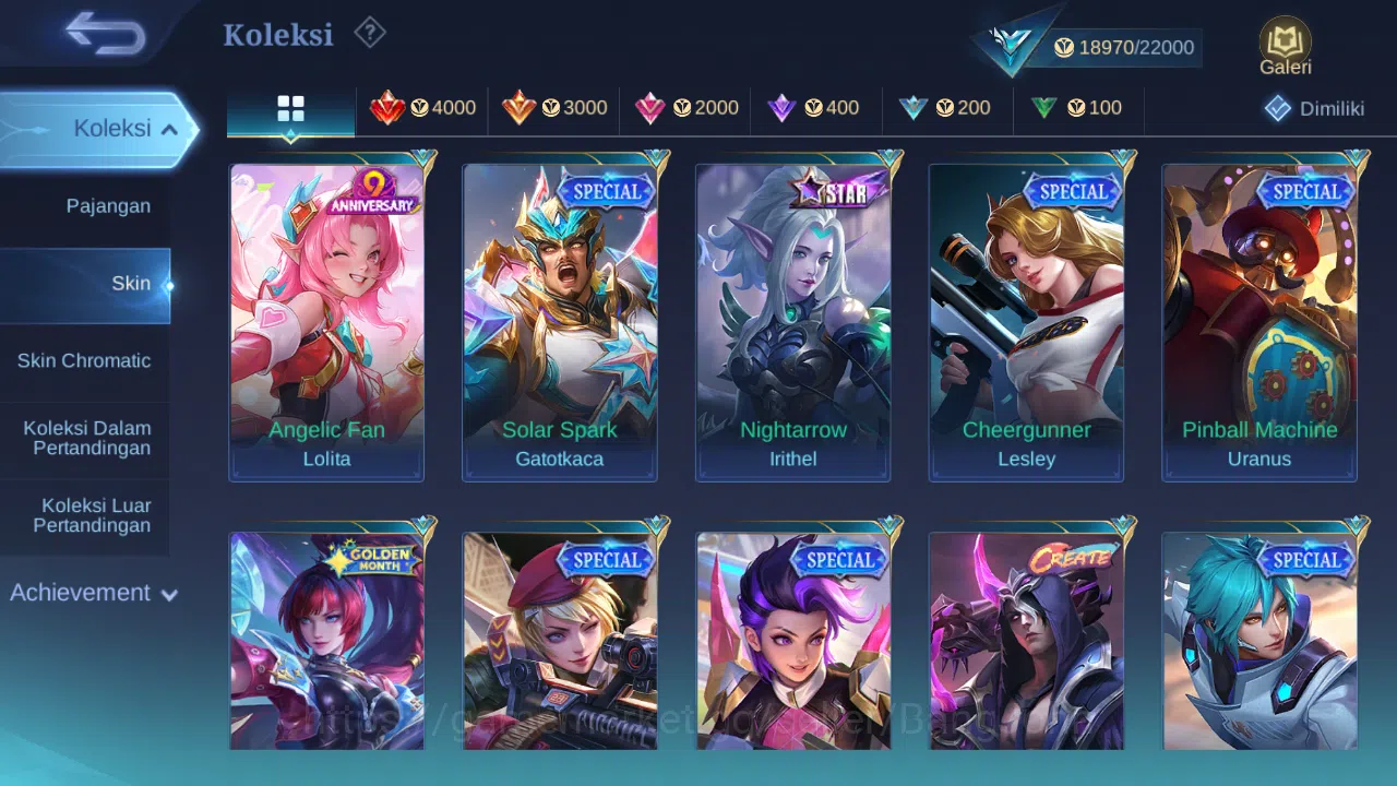 Mobile Legends: Bang Bang Accounts Others Hero 71 Skin 81 | Prime Granger | Create Luoyi | Lightborn Harith | Dtamer Lance 5