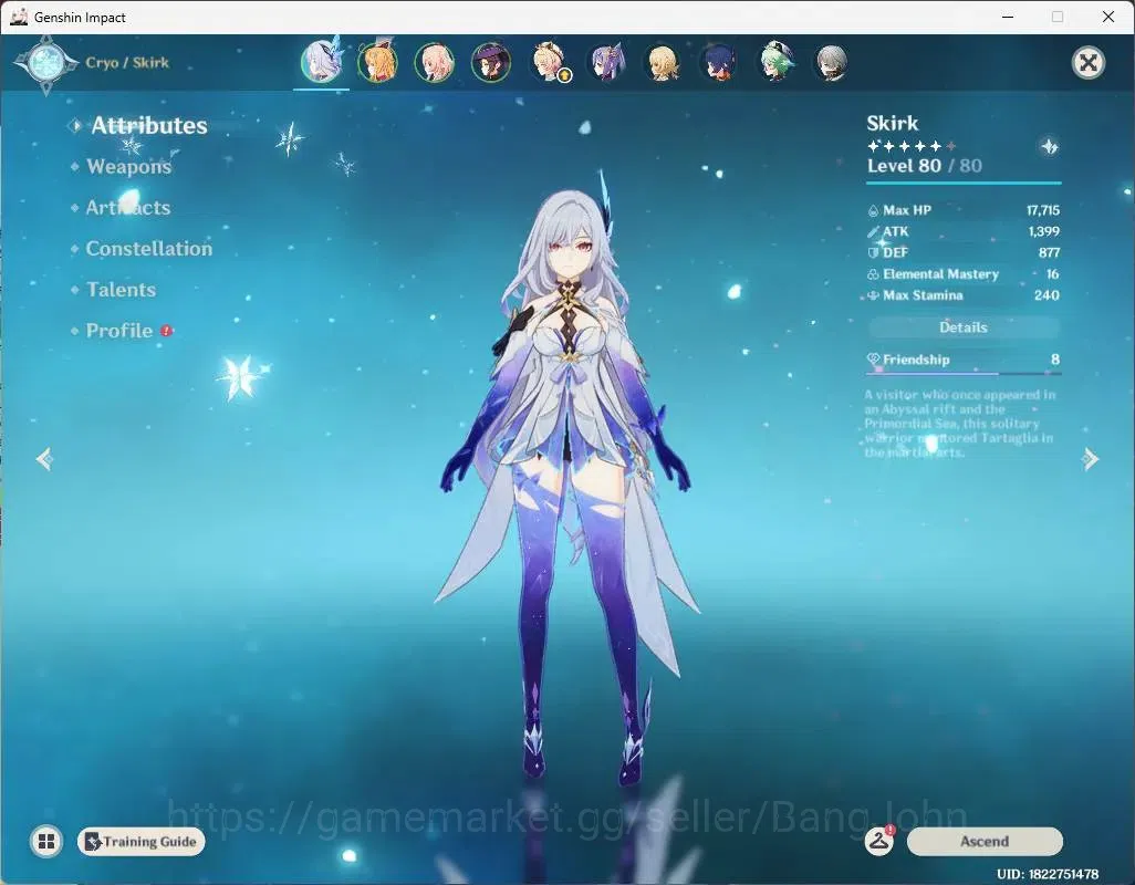 Genshin Impact Accounts Asia | AR 45|3 limit (Skirk,Escoffier,Linnea)|1(*5 image 4