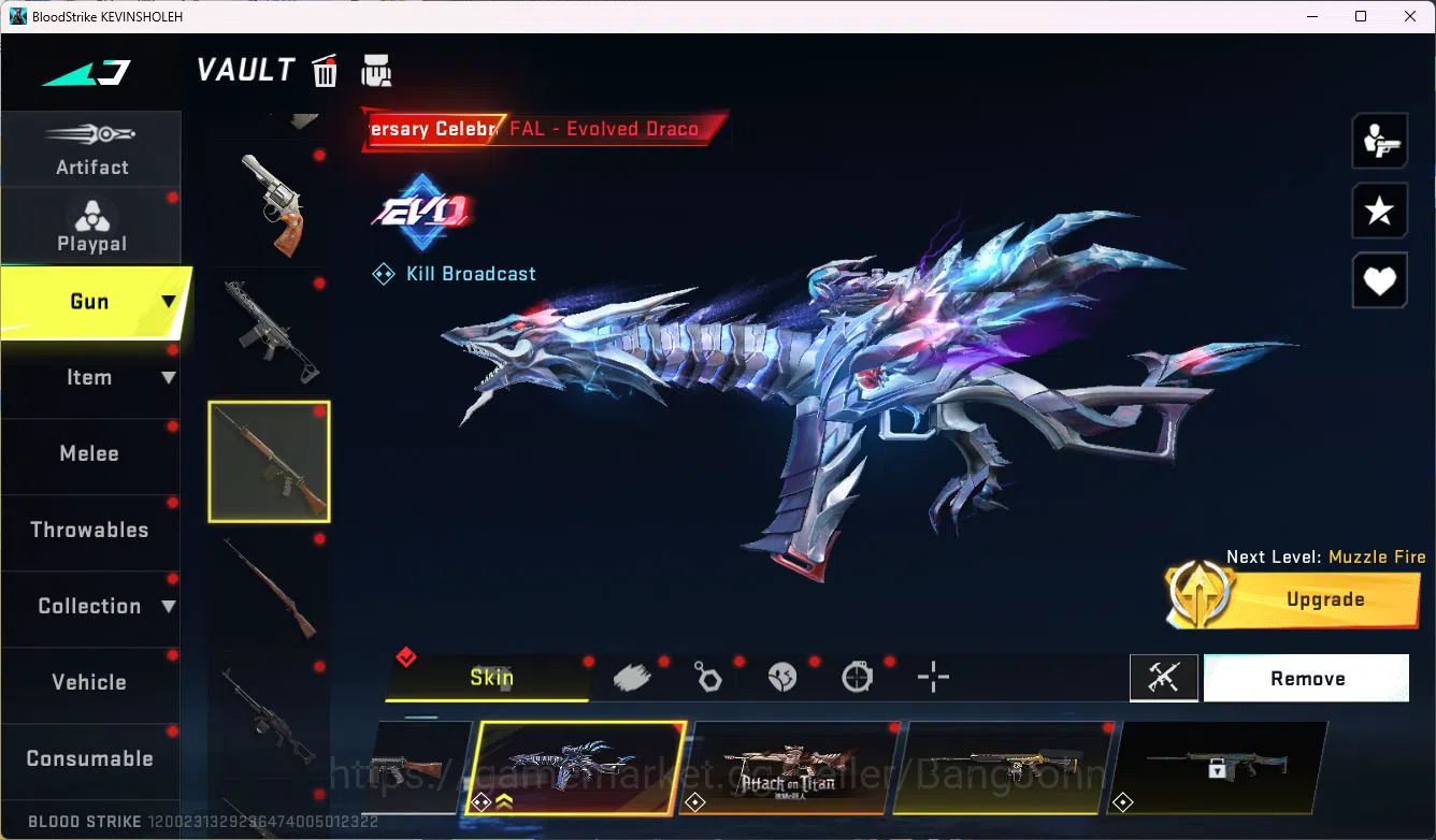 Blood Strike Accounts ASIA|ETHERNAL=ZERO|COLLAB=KAG-6|EVOLVED=FAL|LIMITE image 9