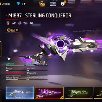 Free Fire Accounts Indonesia | 5 EVO (Famas Lv.4,AN94 Lv.4,UMP Lv.4,M1887 Lv.7,Tinju Lv.5) | 6 M1887 Skins | Electrify Bp