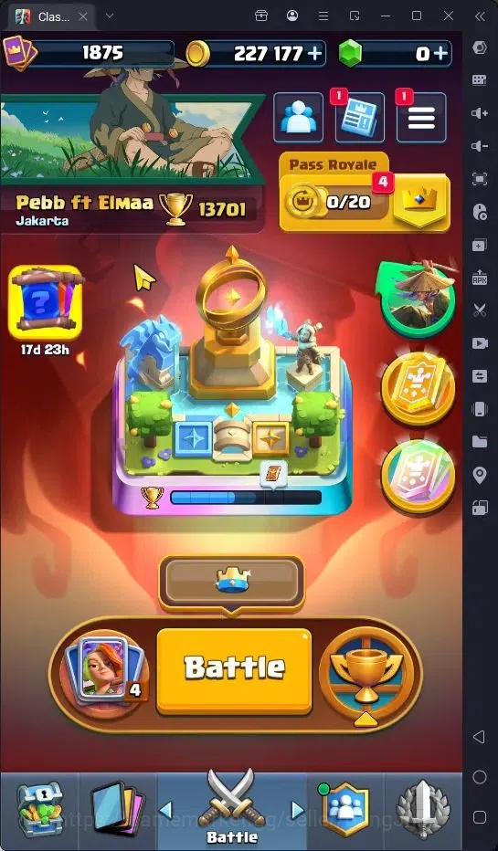 Clash Royale Accounts High-End Global |CL 1875|KTL 16 MAX|Trophy 13701|122 Cards|20 MAX|8 Champ|7 Hero|23 Evo|Arena 1