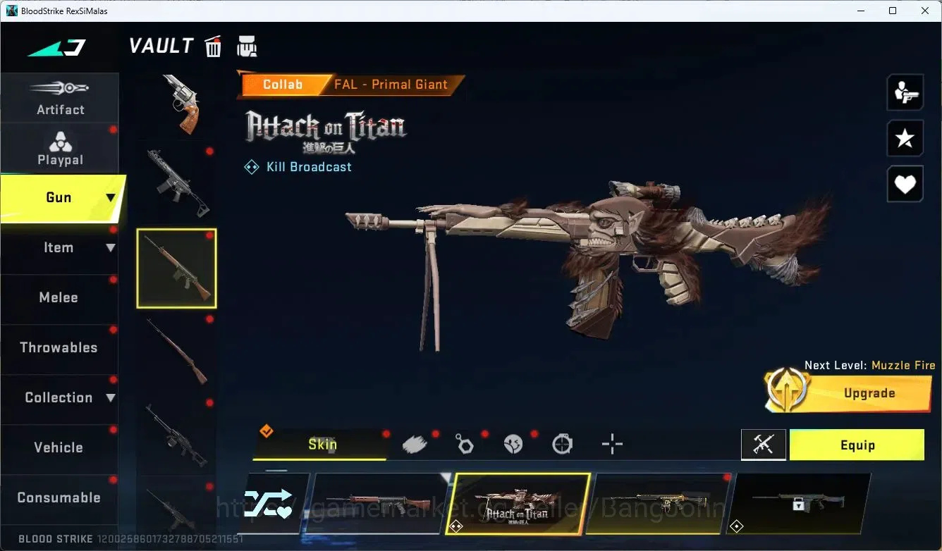 Blood Strike Accounts ASIA | 1 TR Melee|Legendary Katana|AOT FAL|2 ULTRA image 11