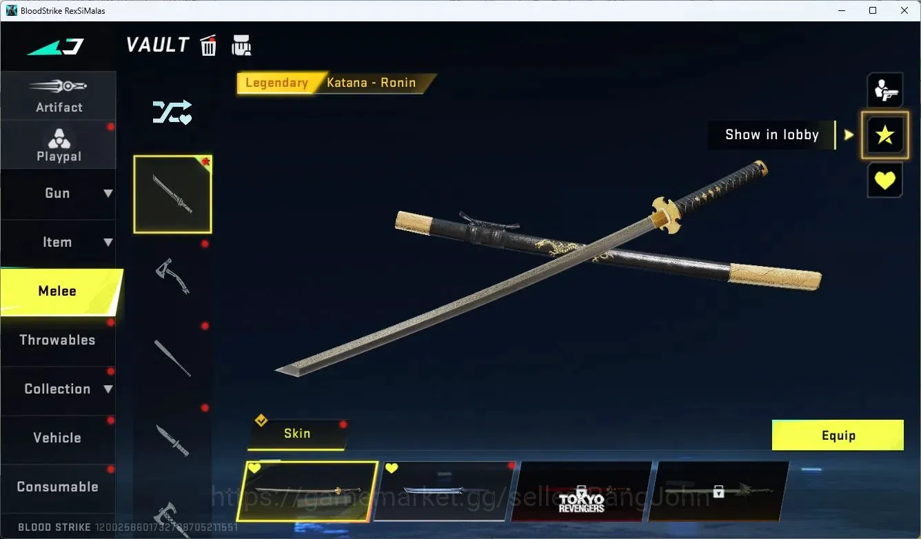 Blood Strike Accounts ASIA | 1 TR Melee|Legendary Katana|AOT FAL|2 ULTRA image 16