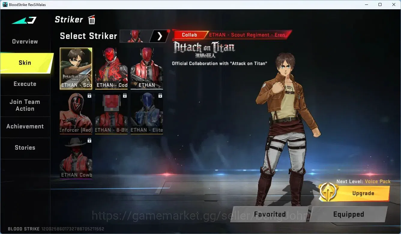Blood Strike Accounts ASIA | 1 TR Melee|Legendary Katana|AOT FAL|2 ULTRA image 18