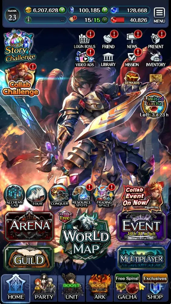Last Cloudia Accounts Mid‑Game GLOBAL|Rank 23|100k Crystal|Collab BF (OK Ark,FG Vargas)|TopTierUnit (G Lilaha,KoG Mauna,SM 12