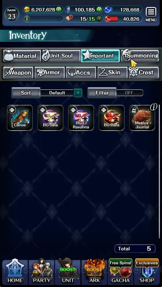 Last Cloudia Accounts Mid‑Game GLOBAL|Rank 23|100k Crystal|Collab BF (OK Ark,FG Vargas)|TopTierUnit (G Lilaha,KoG Mauna,SM 18