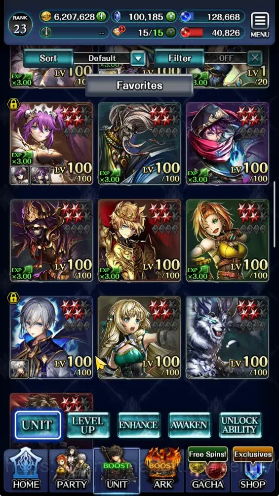 Last Cloudia Accounts Mid‑Game GLOBAL|Rank 23|100k Crystal|Collab BF (OK Ark,FG Vargas)|TopTierUnit (G Lilaha,KoG Mauna,SM 2