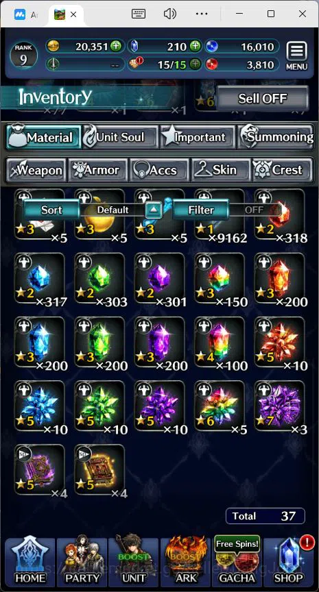 Last Cloudia Accounts GLOBAL|Rank 9|Collab Swordsman,Mia|Other Unit MBRe image 4