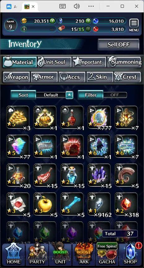 Last Cloudia Accounts GLOBAL|Rank 9|Collab Swordsman,Mia|Other Unit MBRe image 5