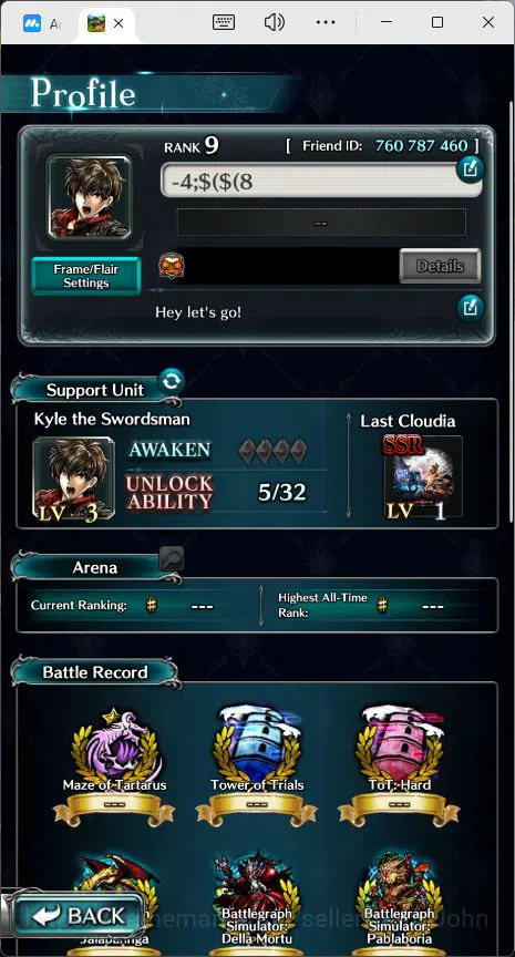 Last Cloudia Accounts GLOBAL|Rank 9|Collab Swordsman,Mia|Other Unit MBRe image 9
