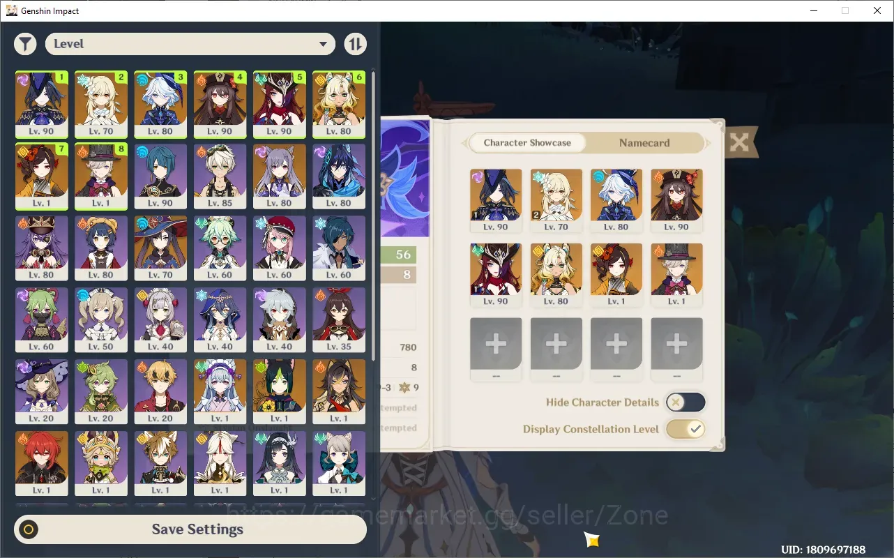 Genshin Impact Accounts Others ASIA|AR56|6 Limited(3*5 Wpn)|ClorindeC1,Furina,Chasca,Xilonen|CheckSSTakeMail(GI1791Z) 1