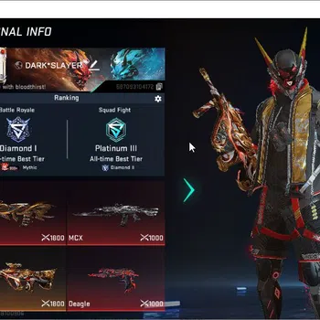 Blood Strike Accounts Mid-Tier ASIA |1 ETERNAL: Desert Eagle|Collab:TR [FN2000,MCX,Jack Takemichi] 7DS [Kar98k]|3 Ultra