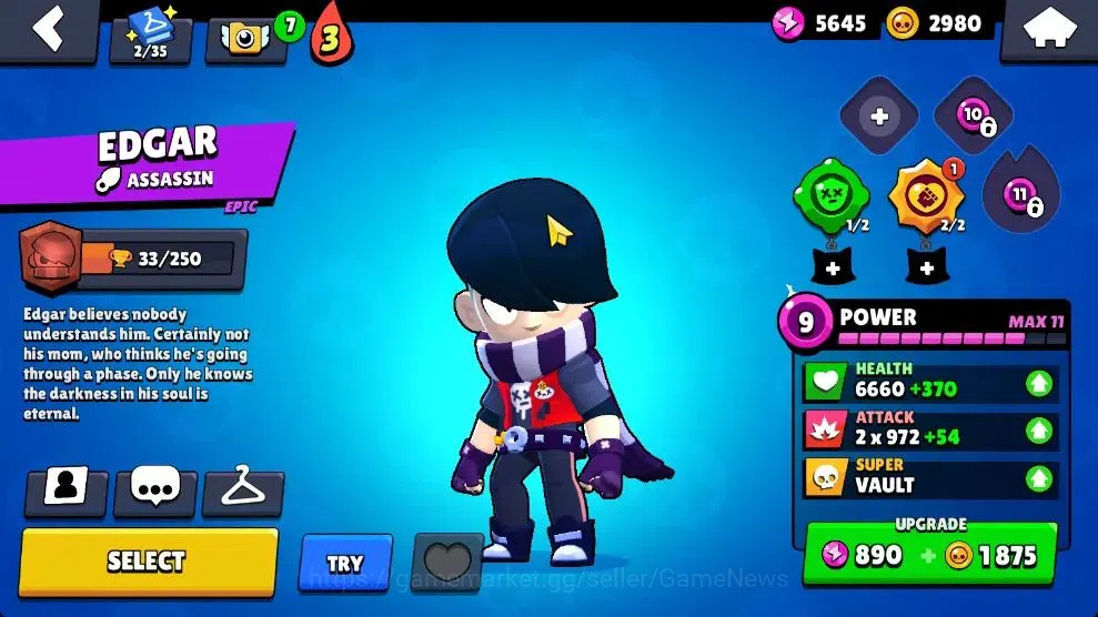 Brawl Stars Accounts 1141 Trophy|15 Brawlers 6 Epic [Edgar,Emz,Etc]|6 S image 14