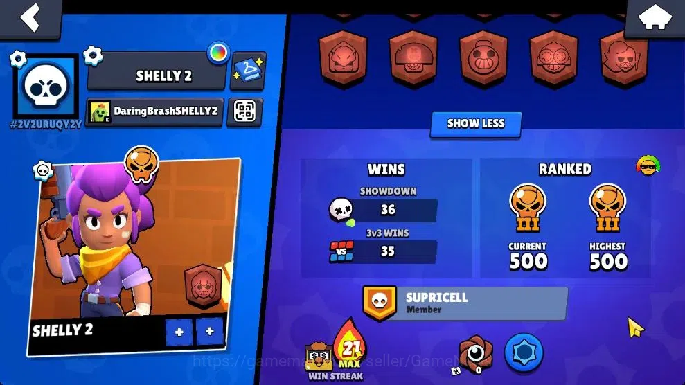 Brawl Stars Accounts 1141 Trophy|15 Brawlers 6 Epic [Edgar,Emz,Etc]|6 S image 4
