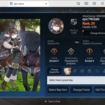 Epic Seven Accounts Starter Global|Starter|2 ML(Designer Lilibet,Shepherd of the Dark Diene)|PoH+Bless ON|Theater